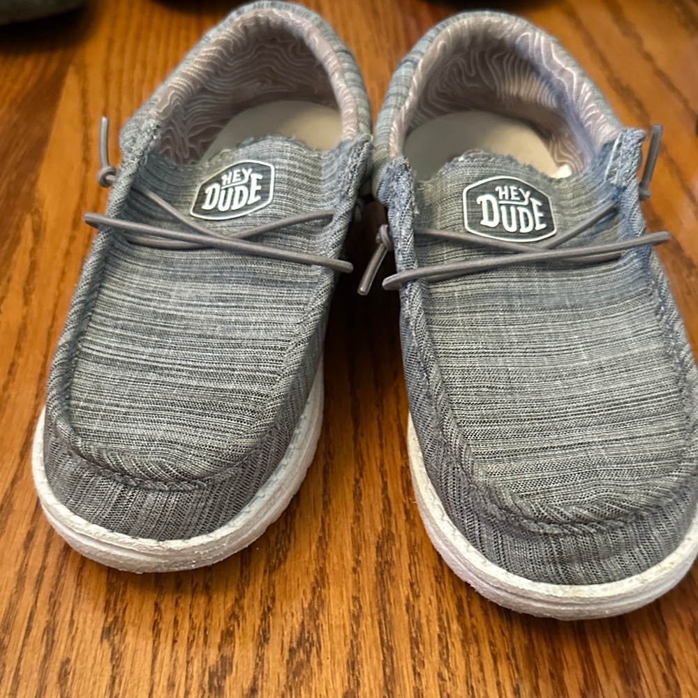 Hey Dude Kids Moccasins in Gray - only worn a few times, good condition